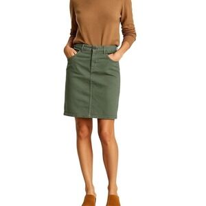 CHAPS Stretch Denim Pencil Skirt Size 6 Green Business Casual Workwear Preppy